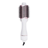 Alivio Hair Dryer Hair Styler Volumizer, Multiple Heat & Speed Brush - Negative Ion Curler Straightener Comb (White & Pink)
