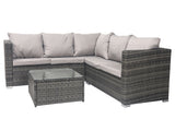 Alivio Grey 5 Seater Rattan Corner Sofa Furniture Set