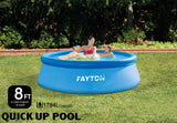 Fayton 8FT Large Family Paddling Pool Easy Set 10ft/8ft
