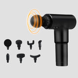 Lcd Vibration Massage Gun With 8 Attachments