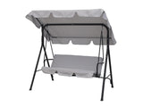 Garden Metal Swing Chair 3 Seater Hammock With Canopy