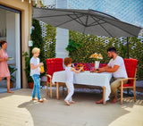 3M Cantilever Banana Grey Garden Parasol