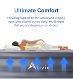 Alivio Inflatable Single Air Bed With Built-In Pump - Air Mattress