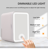 8L mini desktop tabletop fridge for caravan bedroom workshop light up mirror