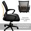 360° Swivel Adjustable Mesh Office Chair Executive Computer Chair Fabric Seat UK
